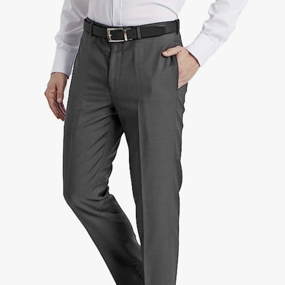 Brand New - Calvin Klein Men's Slim Fit Dress Pant - 34 x 32 - Charcoal Grey - Picture 2 of 6